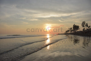 Beautiful Evening Sea Beach In Tajpur, West Bengal