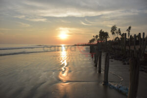 Barricade Around The Sea Beach In Tajpur, West Bengal